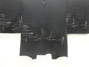 大正ロマン　草葉模様織出し一ツ紋絵羽織